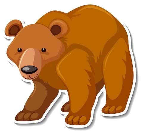 Nature Character, Animal Outline, Dancing Animals, Bear Vector, Bear Sticker, Bear Clipart, Bear Animal, Teddy Bear Toys, Animal Cartoon