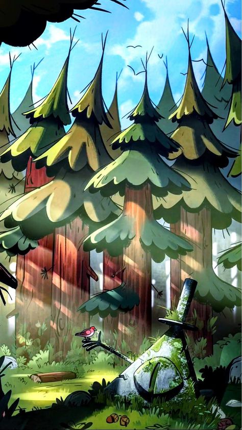 Gravity Falls Town, Gravity Falls Poster, Gravity Falls Bill, Gravity Falls Fan Art, Future Wallpaper, Reverse Falls, Gravity Falls Art, Fall Background, Bill Cipher