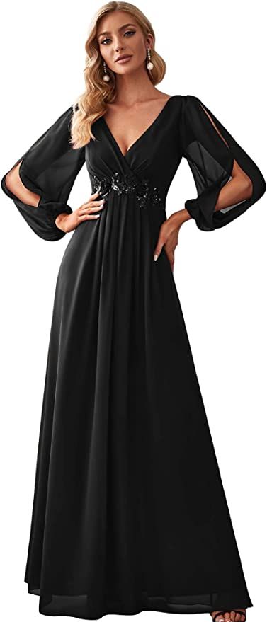 Formal Evening Dress, Ever Pretty, Black Evening Dresses, Evening Dresses Elegant, Maxi Dress Evening, Kimono Cardigan, Formal Evening Dresses, Evening Dresses Long, Maxi Dress With Sleeves