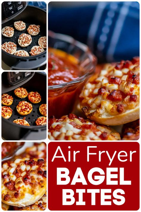 Pizza Bagel Bites, Pizza Bagel, Frozen Garlic Bread, Gluten Free Bagels, Air Fryer Cooking Times, Frozen Appetizers, Bagel Bites, Pizza Bagels, Cooking Pizza