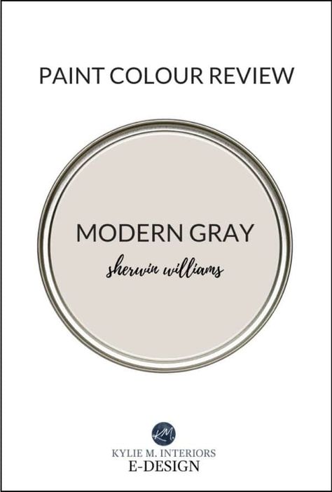 Paint Colour Review: Sherwin Williams Modern Gray SW 7632 - Kylie M Interiors Dorian Gray Sherwin Williams Exterior, Sherwin Williams Modern Gray, Sherwin Williams Dorian Gray, Modern Gray Sherwin Williams, Popular Grey Paint Colors, Kylie M Interiors, Color Consultant, Warm Grey Paint Colors, Warm Gray Paint