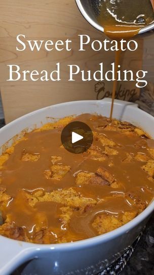 117K views · 17K reactions | ✨🥧 Indulge in a warm slice of fall with this cozy Sweet Potato Bread Pudding! 🍠💛 Perfect for chilly nights or holiday gatherings, this dessert is bound to impress. Check out the full recipe below and treat yourself to some deliciousness! 

**Sweet Potato Bread Pudding Recipe:**

**Ingredients:**
- 1 loaf of Brioche bread, cubed
- 4 large eggs
- 1 cup of baked and mashed sweet potato
- 2 tsp pumpkin pie spice
- 2 tsp ground cinnamon
- 2 cups milk
- ½ cup heavy cream
- ¼ cup melted butter
1 tbsp vanilla bean paste or extract 

**Glaze:**
- 3 tbsp butter
- ¾ cup brown sugar
- ¼ cup heavy cream
- ⅓ cup evaporated milk

**Instructions:**
1. Cubes the brioche bread and place it in a baking dish.
2. In a mixing bowl, combine the eggs, mashed sweet potato, pumpkin p Sweet Potato Bread Pudding Recipe, Sweet Potato Bread Pudding, Sweet Potato Pumpkin, Breakfast Brunch Party, Mashed Sweet Potato, Vanilla Bean Paste, Sweet Potato Bread, Strawberry Dessert Recipes, Brioche Bread