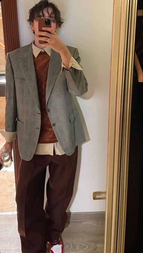 Tailored Jacket Outfit, Formal Masc Outfit, Masc Formal Outfits, Genderless Aesthetic, Masc Outfits, Guy Fits, Ugly Christmas Sweaters, Mens Outfit Inspiration, Cool Fits