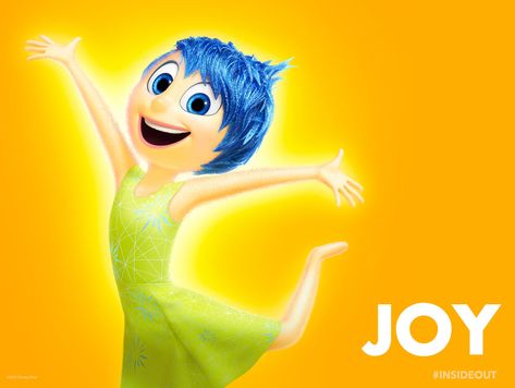 Joy is the protagonist of Inside Out. She is the yellow Emotion and the main Emotion out of the five that live inside the mind of Riley, the others being Fear, Anger, Disgust and Sadness. She appears to be happy all the time and full of energy. Amy Poehler describes her as follows: "Joy is the engine. She keeps everyone moving and happy. She represents the parts of Riley that are starting to change and become more complicated, and she is reluctant to let that change happen. She may be th... Disney 4k, Iphone Wallpaper Disney, Joy Costume, Joy Inside Out, Movie Inside Out, Inside Out Characters, Disney Pixar Movies, Disney Inside Out, Mindy Kaling