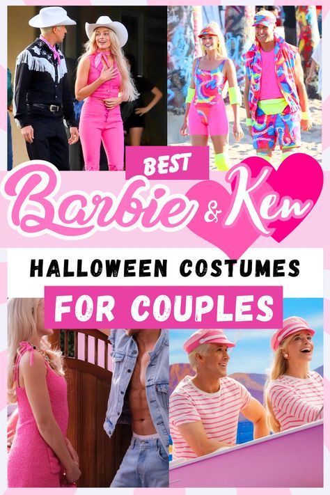 Diy Barbie And Ken Costume, Barbie And Ken Couple Costume, Ken Costume Ideas Men, Barbie And Ken Costume Ideas, Ken Outfit Ideas For Men, Barbie And Ken Outfit Ideas, Barbie And Ken Halloween Costumes, Ken And Barbie Costume, Barbie And Ken Costume Couple