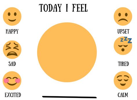 Color Emotions Feelings, How Am I Feeling Today, How Do You Feel Today Chart, Feelings Chart Preschool, Child Therapy Room, English Classes For Kids, Basic Emotions, Emotions Chart, Feelings Faces