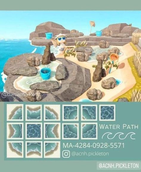 Cottagecore Animal Crossing, Animal Crossing Qr Codes, Acnh Cottagecore, Beach Path, Animal Crossing 3ds, Ac New Leaf, Animals Crossing, Animal Crossing Funny, Animal Crossing Guide