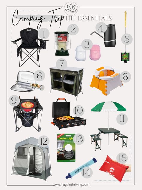 Whether you're spending a night, a weekend, or an entire week in the wilderness, we've rounded up some camping essentials you'll definitely want to have on hand. See our roundup in our newest blog post ! Link in bio ➡️ @frugal_and_thriving #camping #campinglife #campingtrip #camperlife #campessentials #frugalandthriving Camping Trip Essentials, Camp Essentials, Camping Essentials List, Indoor Tents, Safe Trip, Shower Tent, Camping List, Luxury Glamping, Hiking Essentials