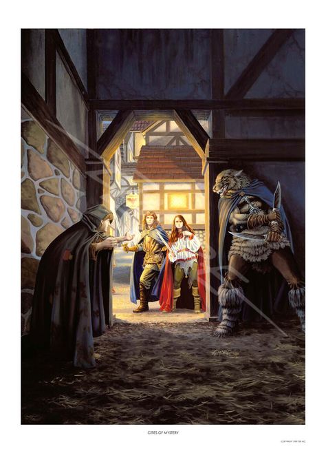 D&D - Cities Of Mystery Dragonlance Chronicles, Larry Elmore, D Pictures, Dragon Lance, Classic Fantasy, Advanced Dungeons And Dragons, Dragons Art, Dungeons And Dragons Art, Scifi Fantasy Art