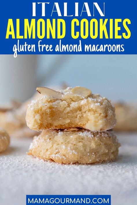 Italian Almond Paste Cookies, also known as almond macaroons, are a soft, chewy, and highly addictive delight perfect for Christmas or Passover. Only four ingredients are required to make this flourless cookie recipe! #almondpastecookies #italian #christmas #recipe #easy #chewy #soft #glutenfree #best Italian Almond Macaroons, Gluten Free Almond Paste Cookies, Almond Cookies With Almond Paste, Almond Macaroons Recipe, Almond Paste Cookies Italian, Recipes With Almond Paste, Cookies With Almond Paste, Gluten Free Almond Cookies, Almond Paste Cookies