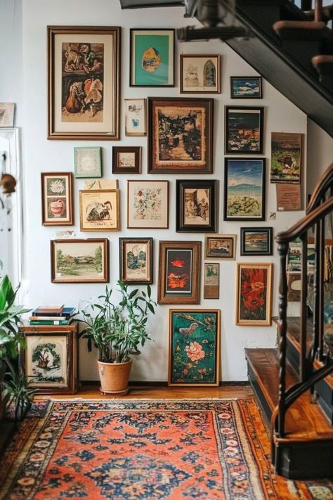 Create a unique and meaningful gallery wall with a mix of family photos, travel souvenirs, and original art. This personalized approach to wall decor not only adds visual interest but also tells your story. 🖼🖋💖 #GalleryWall #PersonalizedDecor #UniqueHomeStyle #WallArt Small Brick Wall Living Room, Gallery Wall Antique And Modern, Travel Inspired Gallery Wall, Thrifted Photo Frame Wall, Photo Wall Collage On Shelf, Photo Gallery Living Room, Couple Gallery Wall, Modern Boho Gallery Wall, Picture Frame Collage Wall Boho