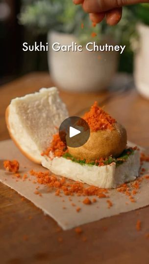 6.9K reactions · 679 shares | RECIPE ⬇️ MUMBAI STREET STYLE VADA PAV😍 Follow @tasty_cravingshub In one line, all we want to say is- THIS TASTES EXACT SAME AS Bombay ka Iconic Street Vada Pav!!! A Must Try Recipe for sure! 🎥 Credit @spoonsofdilli Ingredients used are- Fry some green chillies for a minute in oil Fry some garlic cloves in same oil For Besan batter- Besan- 1.5 cups Haldi (Turmeric) - 1 Tsp Ajwain- 1 Tsp Salt to taste Water as required to make the batter (roughly we have used around 2 cups water) For chura- Dil your fingertips in prepared besan batter. Roughly pour batter in oil and fry until super crispy! For Sukhi garlic chutney (Red chutney)- Prepared chura-1-1.5 cups Red chilli powder- 1 Tbsp Hing-1/2 Tsp Fried garlic cloves- 12-15 pcs Sat to taste Grind the ingredients Vada Pav Chutney Recipe, Vada Pav Recipe, Red Chutney, Pav Recipe, Mumbai Street, Fried Garlic, Garlic Chutney, Fingerfood Party, Cooking Recipes Healthy