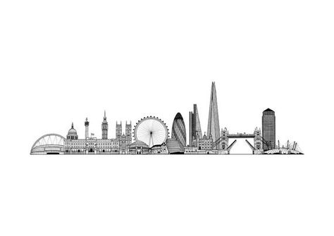 London Skyline Drawing A2 London Landmarks Drawing London | Etsy London Skyline Drawing, Landmark Drawings, Landmarks Drawing, Marathon Tattoo, Letter Inspiration, Blind Ideas, City Outline, Skyline Tattoo, Skyline Drawing