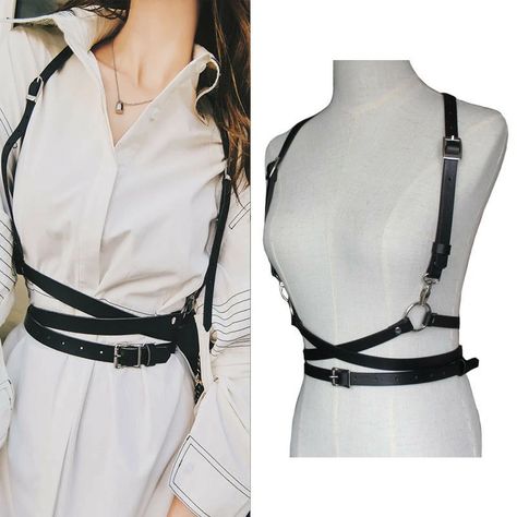 HARD'N'HEAVY | Punk Strap Girdle Sexy Women Belt Decorative Shirt Dress PU leather Buckle Vest Harness Women Belt