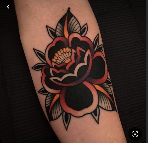 Traditional Tattoo Cover Up, Neo Tattoo, Traditional Tattoo Inspiration, Traditional Tattoo Flowers, Elbow Tattoos, Floral Tattoo Sleeve, Cover Up Tattoos, Rose Tattoos, Rose Tattoo