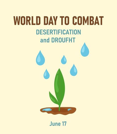 World Day To Combat, desertification and drought, poster and banner vector Desertification Poster, World Days, Vector Banner, Banner Vector, Special Day, Vector Free, Clip Art, Pins