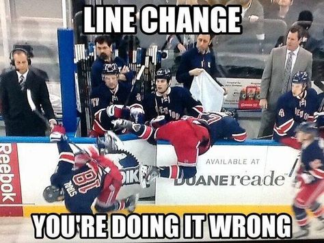 I have absolutely nothing against the New York Rangers, but this made me chuckle. Play Grounds, Hockey Rules, Funny Hockey, Hockey Quotes, Hockey Pictures, Rangers Hockey, Hockey Memes, Hockey Baby, Hockey Humor