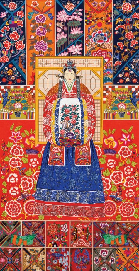 Korean Culture Art, Korean Traditional Art, Art Of Korea, Korean Illustration, Korean Painting, Traditional Korean, Korean Art, China Art, Korean Traditional