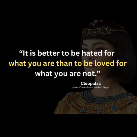 "Cleopatra Quotes - Inspiring Life Lessons " Egypt Quotes, Egypt Quote, Cleopatra Aesthetic, Devils Daughter, Egyptian Quote, Cleopatra Tattoo, Cleopatra Quotes, Art Tricks, Egyptian Aesthetic