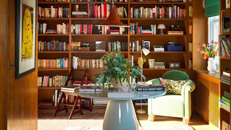 Council House Renovation, Cabinet And Shelves, Colourful Bathroom, Library Interior Design, Pierre Chareau, Library Interior, Council House, 1970s Home, 70s Home