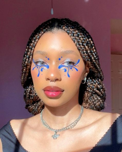 Funky Makeup, Makeup Face Charts, Face Art Makeup, Graphic Makeup, Rave Makeup, Makeup For Black Skin, Dope Makeup, Makeup Eye Looks, Creative Eye Makeup