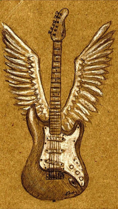 Eletric Gutair Drawings, Nirvana Drawing Easy, Rock And Roll Drawings, Guitar Phone Wallpaper, Rock Music Drawing, Guitar Drawing Aesthetic, Rock N Roll Wallpaper, Guitar Draw, Electric Guitar Drawing