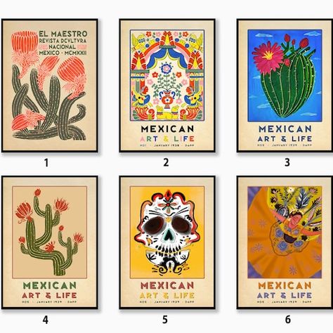 Mexican Poster, Modern Mexican Decor, Mexican Bedroom, Mexican Folk Art Decor, Mexican Wall Decor, Modern Mexican Home, Mexican Wall Art, Mexican Wall, Mexican Home Decor