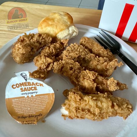 Palm Beach County, do you like chicken tenders? Do you like comeback sauce? Well, KFC is testing their new chicken tenders, which are double-breaded in KFC’s secret recipe and then pressure-fried in your area. And if that isn’t enough, there’s a new Comeback Sauce for dipping. So what are you waiting for? Get it! #westpalmbeach #bocaraton 📷 Susan Vezina Kfc Fried Chicken Recipe, Kfc Fried Chicken, Comeback Sauce, Egg Packaging, Like Chicken, Fried Chicken Recipes, Palm Beach County, Secret Recipe, Chicken Tenders