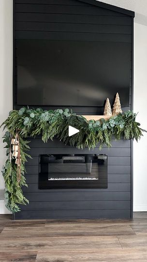 Journey Decor Norfolk Pine Garland, Christmas Fireplace Mantels, Cedar Wreath, Fresh Garlands, Fireplace Garland, Winter Garland, Norfolk Pine, Artificial Christmas Garland, Fireplace Mantel Decor