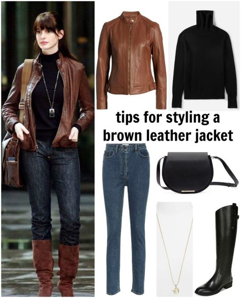 Womens Brown Leather Jacket Outfit, How To Wear A Brown Leather Jacket, Dark Brown Moto Jacket Outfit, Women Brown Leather Jacket, Brown Leather Jacket Styling, How To Style A Brown Jacket, Brown Leather Moto Jacket, How To Style Brown Leather Jacket, Brown Leather Jacket Outfit Aesthetic