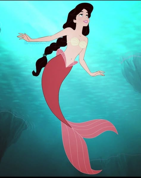 Princess Melody Fanart, Melody Little Mermaid, Iconic Movie Characters, Mermaid Pose, Disney Character Drawings, Disney Au, Disney Princess Artwork, Novel Ideas, All Disney Princesses