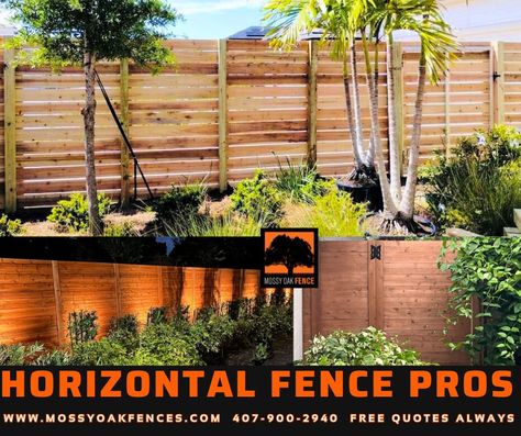 #horizontalfence Love the Horizontal Fence look? Get it installed by us! Pros who KNOW how to install it correctly, and with High Grade materials. 407-900-2940 www.mossyoakfences.com Horizontal Fence, Mossy Oak, Free Quotes, High Grade, Fence, Get It, Quick Saves