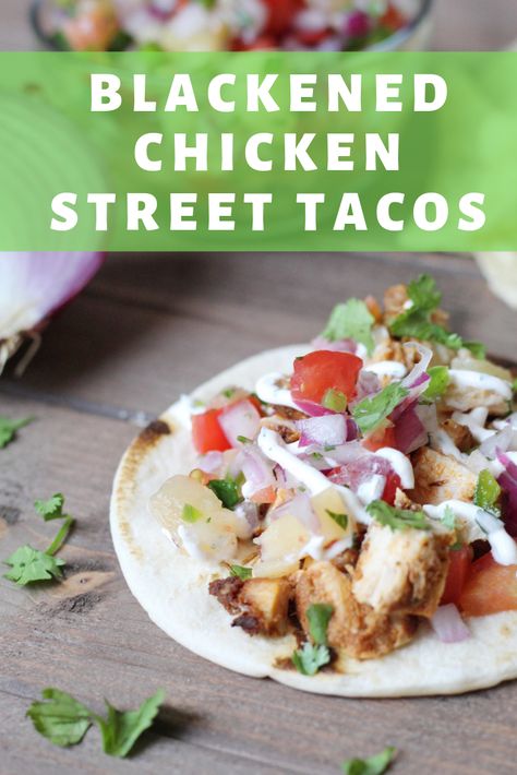 Blackstone Chicken Tacos, Blackened Chicken Tacos, Blackened Chicken Alfredo Pasta, Blackened Chicken Pasta, Chicken Penne Recipes, Blackened Chicken Alfredo, Chicken Street Tacos, Blackened Chicken Recipe, Chicken Fajita Soup