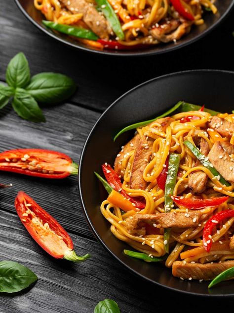 Pork Chow Mein Pork Chow Mein Recipe, Pork Chow Mein, Egg Noodle Recipes, Chow Mein Recipe, Prepared Eggs, Chinese Cooking Wine, Better Than Takeout, Food Substitutions, Chow Mein