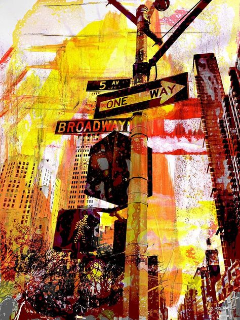 NEW NEW YORK MIXED MEDIA WORKS I. All limited edition. Most works are available at SAATCHI or browse my shop Sven Pfrommer, Gcse Art Sketchbook, Mixed Media Photography, Architecture Collage, Wallpaper Collage, Creative Photography Techniques, Gcse Art, Street Sign, A Level Art