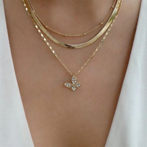 Immerse yourself in the eternal allure of our Eternal Radiance Chain Necklace, a luxurious masterpiece that encapsulates timeless beauty. The resplend Gemstone Setting, Necklace Butterfly, Anniversary Necklace, Picture Pendant, Heart Shaped Necklace, Multi Layer Necklace, Female Style, Butterfly Pendant Necklace, Layer Necklace