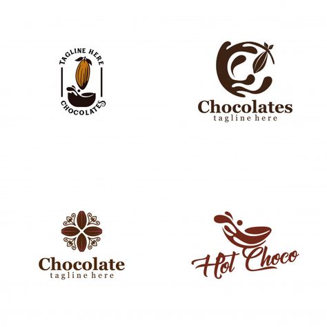 Chocolate logo collection Premium Vector Chocolate Logo Ideas, Chocolate Shop Logo, Chocolate Logo Design Ideas, Chocolate Logo Design, Chocolate Logo, Unusual Lamps, Logo Banner, Tile Covers, Chocolate Design