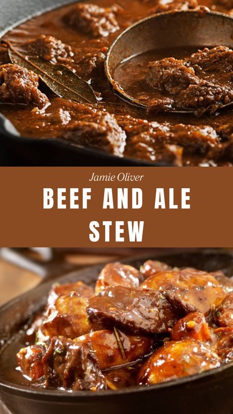 Jamie Oliver Beef and Ale Stew Beef Olives Recipe Dinners, Jamie Oliver Slow Cooker Recipes, Jaime Oliver Recipes, Jamie Oliver Stew, Jamie Oliver Beef Stew, Beef Olives Recipe, Beef And Ale Pie, Beef And Ale Stew, Jaime Oliver