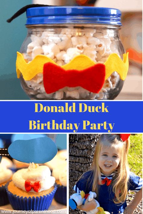 Donald Duck Birthday Party Birthday Decorations Easy, Donald Duck Birthday Party, Disney Themed Birthday Party, Donald Duck Birthday, Disney Themed Birthday, Donald Duck Cake, Donald Duck Party, Duck Birthday Party, Birthday Party Ideas For Boys