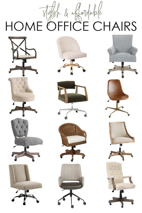 Stylish & Affordable Home Office Chairs - Life On Virginia Street Chairs For Office Accent, Desk Chair With Wheels, Small Home Office Chair, Fancy Office Chair, Chic Desk Chair, Rolling Office Chairs, Best Desk Chairs, Amazon Office Chair, Amazon Desk Chair