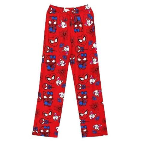 PRICES MAY VARY. 【Superior Comfort and Quality】Crafted from soft and breathable fabric, these pajama pants ensure long-lasting comfort and durability. You'll feel like you're floating on a cloud.Enjoy the ultimate relaxation in our premium sleep pants. 【Innovative and Playful Fusion】Unleash your inner with these delightful cartoon-themed pj pants. The playful all-over print features a charming character motif that adds a touch of whimsy and cuteness to your bedtime attire. 【Tailored Fit for Ulti Cute Pyjama, Kitty Spiderman, Spiderman Pajamas, Plush Pajama Pants, Sanrio Fashion, Matching Fits, Pijamas Women, Clothes Wishlist, Kawaii Sanrio