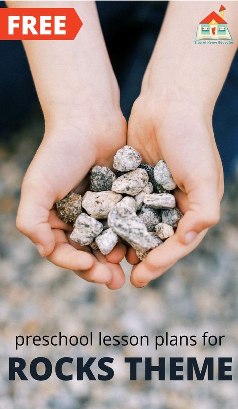 Rock And Mineral Activities For Preschool, Learning About Rocks Preschool, Rocks Activities For Preschool, Rock Theme Preschool, Rocks Preschool Activities, Rock Sensory Bin, Rock Preschool Activities, Earth Science Preschool, Preschool Rock Activities