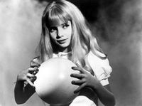 The 'Little Blonde Girl Who Plays With a Ball' Devil in Fellini's "TOBY DAMMIT" segment, based on Edgar Allen Poe's Never Bet the Devil Your Head, from SPIRITS OF THE DEAD aka HISTOIRES EXTRAORDINAIRES (1968) X Men Marvel, My Sweet Audrina, Spirits Of The Dead, Uncanny X-men, Opera Singers, Brigitte Bardot, Film Stills, Horror Films, Blonde Girl