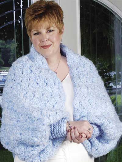 Cozy Shrug Crochet Baby Shrug, Cape Au Crochet, Crochet Bed, Crocheted Shawl, Crochet Shrug Pattern, Bed Jacket, Shrug Pattern, Crochet Cozy, Crochet Baby Cardigan