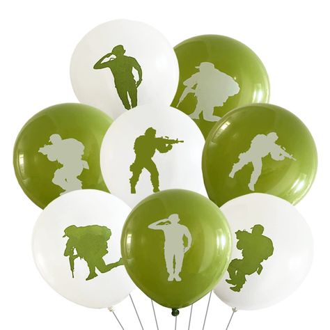 PRICES MAY VARY. Pakage include:You Will Get 40PCS Patriotic Soldier Latex Balloons in 8 Different Styles, 5 Pieces For Each Style. Size: 12inch Material: Latex Good Additions Home Decor: The Patriotic Soldier Latex Balloons Are great for Memorial Day-4th of July Veterans Day Indoor Outdoor Home Party Decor,These balloons are the best idea to welcome soldier military and hero back to home and perfect for celebrating your homecoming party And Military ARMY/NAVY/AIR FORCE/Marine Corps Birthday Par Army Birthday Party Ideas Decoration, Army Retirement Party Ideas, Army Retirement Party, Flat Tommy, Soldier Party, Deployment Party, Marine Corps Birthday, Army Retirement, Leaving Party