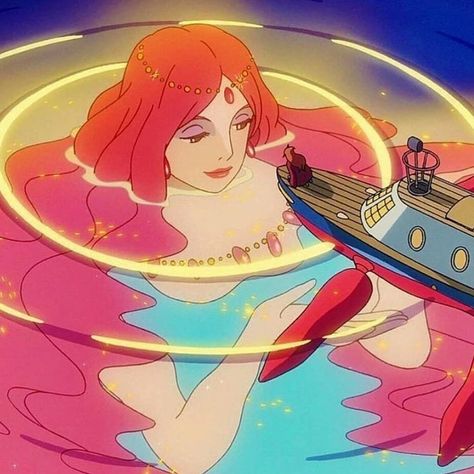 Ponyo Icons, Studio Ghibli, Mom And Dad, Water, Hair, Pink, On Instagram, Instagram