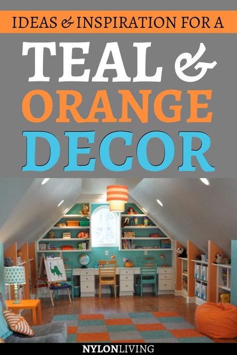 Teal And Orange Bedroom, Chimney Decor, Cabana Bay Beach Resort, Turquoise Living Room Decor, Cabana Bay, Turquoise Room, Bedroom Brown, Teal Living Rooms, Teal Decor