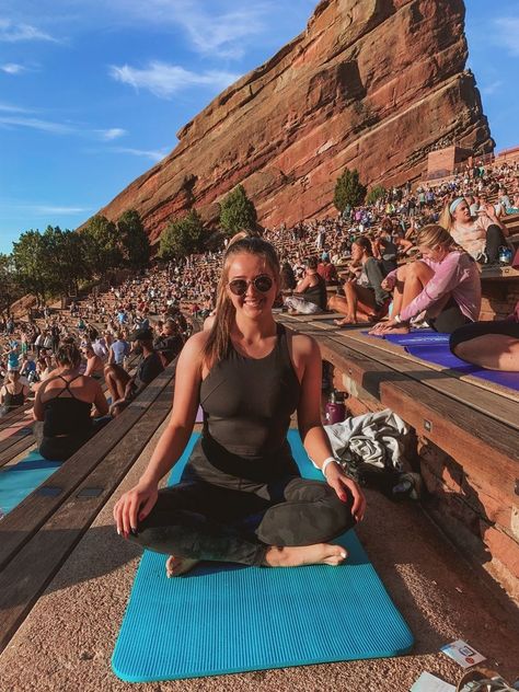 Red Rocks Amphitheater, Red Rocks, Colorado, Colorado aesthetic, things to do in Colorado, Denver, yoga, yoga pants outfit, yoga aesthetic, summer activities, Colorado summer outfits, Colorado aesthetic, Colorado vacation, Colorado summer outfit, mountains aesthetic, Instagram story ideas, insta photo ideas, instagram photo inspiration, instagram picture ideas, instagram pose ideas, instagram feed ideas, instagram feed ideas post, instagram feed aesthetic Denver Colorado Aesthetic, Aesthetic Colorado, Vacation Colorado, Red Rocks Colorado, Colorado Aesthetic, Concert Outfit Rock, Mountains Aesthetic, Yoga Aesthetic, Colorado Denver