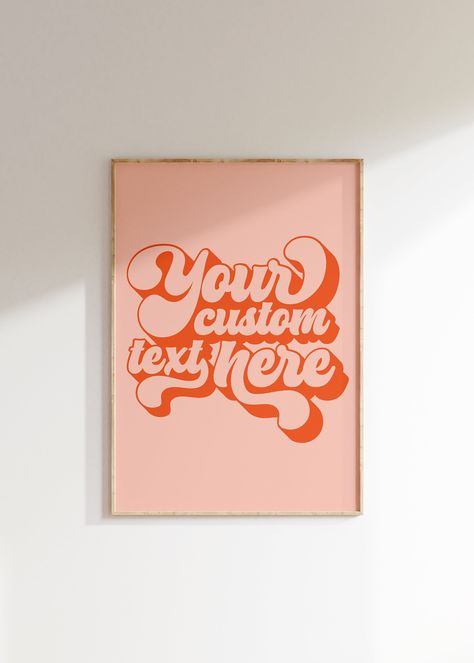 Custom Poster, Custom Quote Print, 70s Decor, 70s Wall Art, Trendy Retro Wall Art, Typography Print, Quote Wall Art, Custom Poster Print 70s Wall Art, Beatles Art, Quote Artwork, 70s Decor, Funky Wall Art, Wall Art Trendy, Girly Wall Art, Custom Poster, Art Typography