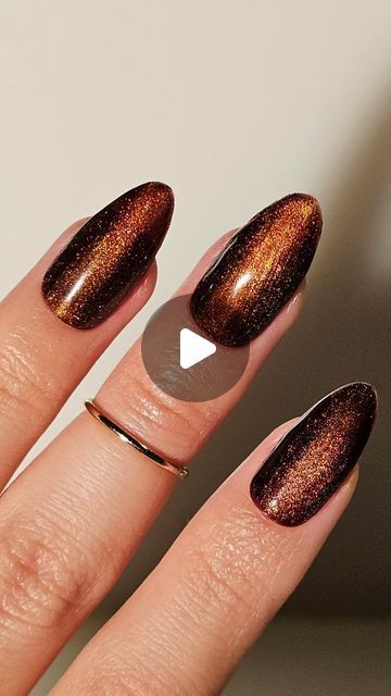 𝗦𝗵𝗲𝗹𝗯𝘀 ☆ on Instagram: "Day 23
sabrina carpenter's new song dropped & I decided to create espresso velvet nails ☕️🤎

Ft. 
@gelcare.official Jelly Brown
@dndgel Ember Enchantress 10

#magnetic #velvetnails #espresso #spring #cateyenails #pressons #grunge #retro #pinterestnails #90s #sodaonmylips #grungecore #velvetdynasty #torontonails #nailinspo #gelpolish #inbeautmag #nailstagram #springnails #brown #gelnails #brownnails #2024nails #ongles #uñas #gold #aesthetic 

Browns. Easy Velvet nails. Espresso. Press on nails. Magnetic cat eye nails. Jelly nails. Shiny. Summer nails. Spring nails. Aesthetic. Nails. Nail transformation. Trendy nails for 2024. Gold cateye. Almond nails." Fall Cat Eye Nails 2024, Brown Cateye Nail, Fall Cateye Nails, Brown Cat Eye Nails, Cateyes Nails, Spring Nails Aesthetic, Copper Nails Designs, Nails Magnetic, Cateye Nails